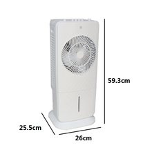 Cargar imagen en el visor de la galería, Ventilador de Torre función de Viento enfriador, Ventilador de refrigeración de aire de Agua Hielo 5.5 L 3 Velocidades 65W