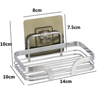 Cargar imagen en el visor de la galería, Accesorios para el baño Cesta Estante Rectangular, Jabonera, Portarollo, Gancho de Acero Inoxidable Con Tarjeta Adhesivo 3M - Tendance