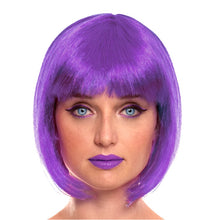 Cargar imagen en el visor de la galería, Peluca Corte Bob Flequillo Rubia Castaña Accesorios de Disfraces Fiesta Carnaval