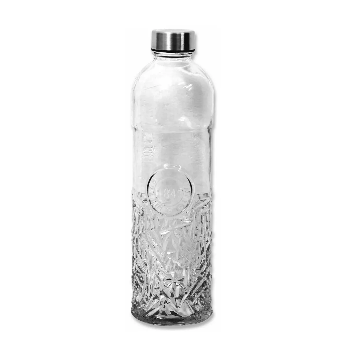 Botella cristal vintage 1 litro resistente para agua bebidas cocina po –  Maxia Market