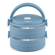 Cargar imagen en el visor de la galería, Set de 2 fiambreras termo apilable térmica para transportar alimentos