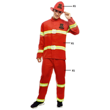 Cargar imagen en el visor de la galería, Disfraz Bombero Hombre para Carnaval Halloween Profesiones Fiesta Teatro