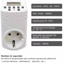 Cargar imagen en el visor de la galería, Temporizador con Enchufe digital de 24 horas 230V 16A Max:1800 w O 3680W …