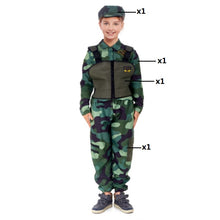 Cargar imagen en el visor de la galería, Disfraz Soldado Militar Camuflaje Niño Infantil para Carnaval Fiestas