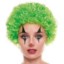 Cargar imagen en el visor de la galería, Peluca de Payaso Rizos Negro o Muticolor (70 g) Para Fiesta de Carnaval Halloween Cumpleaños Teatro