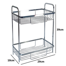 Cargar imagen en el visor de la galería, Comfortime - Estantería de Baño 2 Bandejas Iron Choeme Plated 29 x 18 x 39 cm