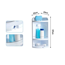 Cargar imagen en el visor de la galería, Estanteria Rinconera de baño Blanco Varilla Cromo