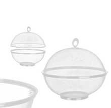 Cargar imagen en el visor de la galería, Frutero de Mesa Rejilla con Tapa Metal Redondo Para Conserva Frutas Frescas 28.5 x 22 cm