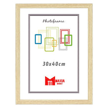 Cargar imagen en el visor de la galería, Maxia Market Marco Foto Color Haya Hecho Madera, Ancho de Bastidor 2 cm con Acabado Elegante