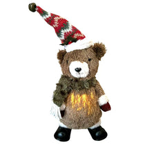 Cargar imagen en el visor de la galería, Oso de Peluche Navideño Animado con Luz, Música y Movimiento - 17x10x40 cm (Modelos Surtidos)