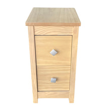 Cargar imagen en el visor de la galería, Mueble Auxiliar Cajonera Estrecho de Madera de Pino Natural Color Roble Claro Madera Natural