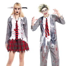 Cargar imagen en el visor de la galería, Disfraz Colegial Zombi Hombre Adulto para Halloween Carnaval Teatro