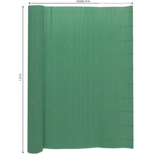 Cargar imagen en el visor de la galería, Valla De Ocultación Cañizo PVC 1.5x3 m Doble Cara Verde 1000 G/m2 para Jardín, Balcón o Terraza