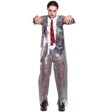 Cargar imagen en el visor de la galería, Disfraz Colegial Zombi Hombre Adulto para Halloween Carnaval Teatro
