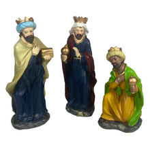 Cargar imagen en el visor de la galería, SET X3 REYES MAGOS Melchor, Gaspar y Baltasar Para Decoracion Navidad figuras pesebre belén