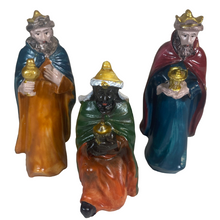 Cargar imagen en el visor de la galería, SET X3 REYES MAGOS Melchor, Gaspar y Baltasar Para Decoracion Navidad figuras pesebre belén