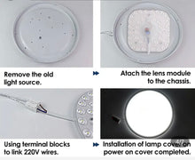 Cargar imagen en el visor de la galería, Módulo de Luz de Techo LED Módulo de Plafón Cuadrado la Base masgnetico con Iman Facil de Instalar