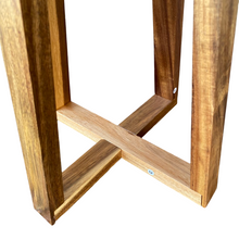 Cargar imagen en el visor de la galería, Taburete de baño con 4 patas Cruzadas y tapa de madera MDF