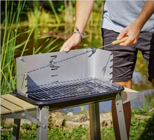 Cargar imagen en el visor de la galería, Elite - Barbacoa de Carbón Rectangular con 2 Ruedas y Patas (82.5 X 33 X 84 CM)