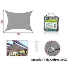 Cargar imagen en el visor de la galería, Toldo de Vela Sombra rectangular + bolsa, Protección Rayos UV, Toldo Resistente e Impermeable para Patio Exteriores, Jardín (copia)