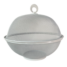Cargar imagen en el visor de la galería, Frutero de Mesa Rejilla con Tapa Metal Redondo Para Conserva Frutas Frescas 28.5 x 22 cm