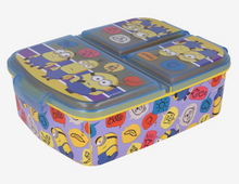 Cargar imagen en el visor de la galería, Sandwichera múltiple con 3 compartimentos plástico para almuerzo fiambrera desayuno infantil colegio