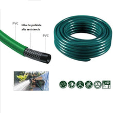 Cargar imagen en el visor de la galería, Manguera de Riego de Jardín Verde Con una construcción de 3 capas resistente durabilidad