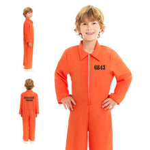 Cargar imagen en el visor de la galería, Disfraz Preso Presidiario Americano Traje De Prisionero Niño Infantil Para Halloween Carnaval Teatro