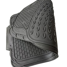 Cargar imagen en el visor de la galería, Alfombras de Goma Recortable Universal Negra Para Coche Automóvil Juego de 4 pcs Resitente al Uso Antideslizante