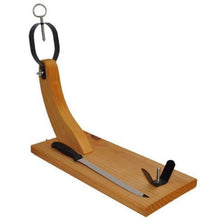 Cargar imagen en el visor de la galería, Soporte Jamonero + cuchillo Cortar Pata y Paleta de Jamon Serrano e Iberico