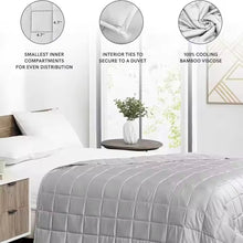 Cargar imagen en el visor de la galería, Edredón Fino 150 g/m² – Color Gris | Ideal para Aire Acondicionado, Primavera, Verano y Otoño