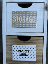 Cargar imagen en el visor de la galería, Mueble Sinfonier Cajonera Cómoda de Madera Vintage y Blanco para Habitación Decoracion a la Casa