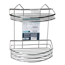 Cargar imagen en el visor de la galería, Estantería de Baño de Hierro Cromado – Almacenaje de Pared para Gel, Champú y Accesorios