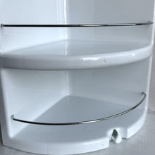 Cargar imagen en el visor de la galería, Estanteria Rinconera de baño Blanco Varilla Cromo