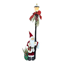 Cargar imagen en el visor de la galería, Muñeco de Papá Noel con Farol plegable, 110 cm, Decoración Navideña para Hogar - Gerimport