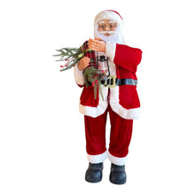 Cargar imagen en el visor de la galería, Figura Papá Noel de Pie con Luz, Música y Movimiento 87 cm Sensor de Voz Vestido Rojo y Lámpara Navideña
