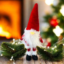 Cargar imagen en el visor de la galería, Muñeco de Gnomo de Navidad con 1 luz LED Rojo con Movimiento de Muelle, Figura Enano de elfo de Navideño Para Decoración de Navadad 24 x 16 x 58 cm
