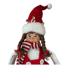 Cargar imagen en el visor de la galería, Muñeco Elfo Niño y Niña con Cascabeles | Decoración Navideña
