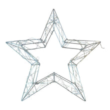 Cargar imagen en el visor de la galería, Estrella de Navidad Luminosa 3D de Metal con Luces LED Cálidas - Decoración Interior Festiva para Navidad en Plata