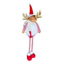 Cargar imagen en el visor de la galería, Muñeco Reno Extensible Navideño 64-103 cm – Decoración de Navidad en Tono Rojo