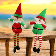 Cargar imagen en el visor de la galería, Set 2 Muñecos Elfo Niño y Niña Decoración Navideña