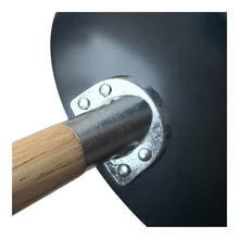 Cargar imagen en el visor de la galería, Sartén Wok 30 Cm Acero al Carbono Prensado Revestimiento Antiaderente Con Mago De Madera Válido Para Induccion todo tipo de Cocinas