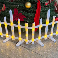 Cargar imagen en el visor de la galería, Pack de 8 Vallas de Luz LED 2 en 1 para Jardín – Decoración Navideña Interior y Exterior