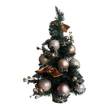 Cargar imagen en el visor de la galería, Árbol de Navidad 45 cm con Maceta y Adornos – Bolas, Cascabel y Piña Grande, 2 Colores al Azar