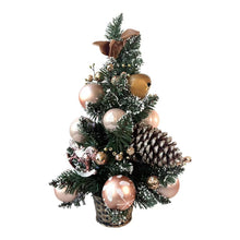 Cargar imagen en el visor de la galería, Árbol de Navidad 45 cm con Maceta y Adornos – Bolas, Cascabel y Piña Grande, 2 Colores al Azar