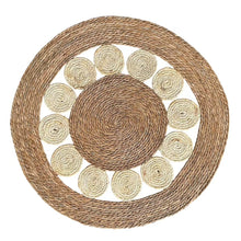 Cargar imagen en el visor de la galería, Alfombra Redonda de Yute Natural Tejida a Mano | Tapete Boho Decorativo para Sala, Dormitorio y Comedor | Ø 80/100/120 cm