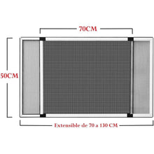 Cargar imagen en el visor de la galería, Mosquitera con Marco Plata extensible de aluminio adaptable a ventanas, anti-insectos (mosquitos o moscas)