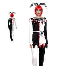 Cargar imagen en el visor de la galería, Disfraz Bufona Negra Mujer Adulto Para Halloween Carnaval Teatro