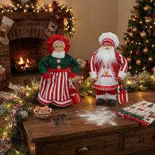 Cargar imagen en el visor de la galería, Figuras Decorativas Navideñas de Papá Noel y Mamá Noel - Muñecos de Peluche Estilo Chef con PP, PVC y Poliéster para Decoración de Navidad (Modelos 32 cm y 45 cm)
