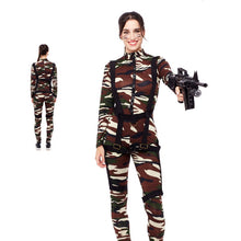 Cargar imagen en el visor de la galería, Disfraz Soldado Militar Mujer Adulto Camuflaje Carnaval Fiesta Teatro juego